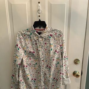 Adorable ‘New York’ blouse by Talbots.  Size large